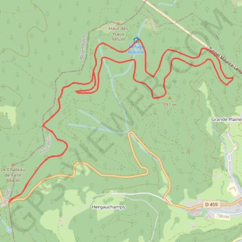 Trace GPS Val d'Argent - La Pierre de Lusse, itinéraire, parcours