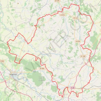 Trace GPS Tour du Pays d'Auge Ornais (Orne), itinéraire, parcours
