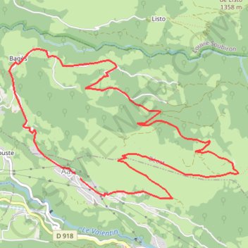 Trace GPS La montagne Verte, itinéraire, parcours