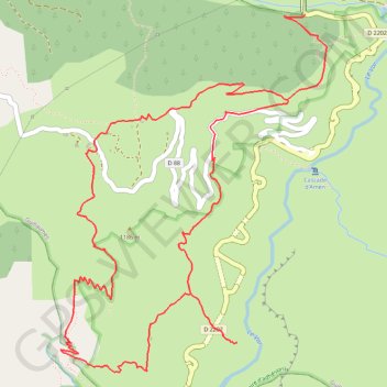 Trace GPS alain prop - gorges de Daluis, itinéraire, parcours