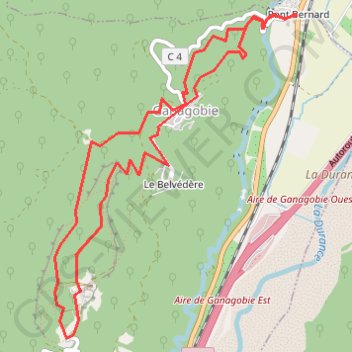 Trace GPS Ganagobie, itinéraire, parcours