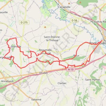 Trace GPS Rando Pont-l'Évêque, itinéraire, parcours