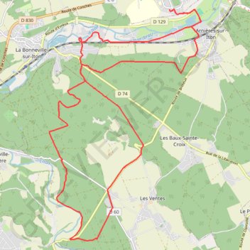 Trace GPS Circuit VTT Technique en Forêt d'Evreux, itinéraire, parcours