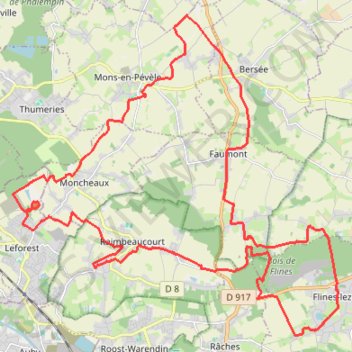Trace GPS Le Chikon Bike Tour, Faumont, itinéraire, parcours