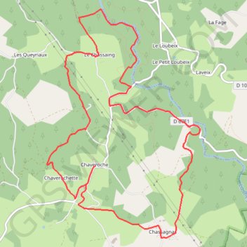 Trace GPS Pierres qui roulent - Chaveroche - Pays de Haute Corrèze, itinéraire, parcours