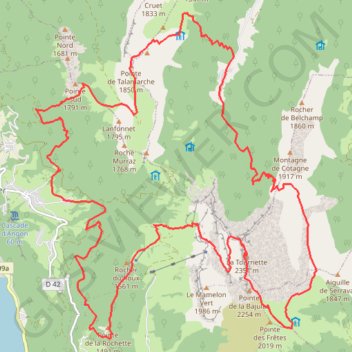 Trace GPS Tour du Lanfonnet XXL, itinéraire, parcours