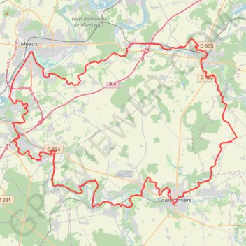 Trace GPS GRP de la Marne et des Deux Morins - Boucle n° 1 - Entre Marne et Grand-Morin, itinéraire, parcours