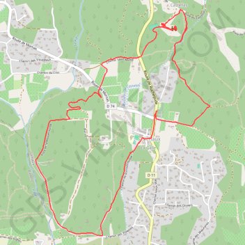 Trace GPS La Galle, Forêt et Castelas d'Uchaux, itinéraire, parcours