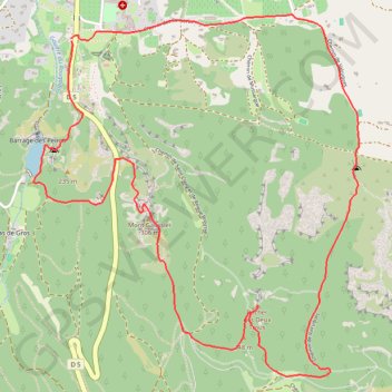 Trace GPS lac-rocher-2trous, itinéraire, parcours