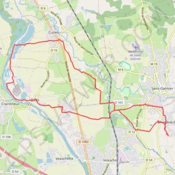 Trace GPS Bords de Loire - Chamboeuf, itinéraire, parcours