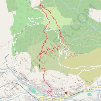 Trace GPS Descente d'Uri, itinéraire, parcours
