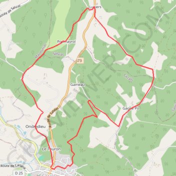 Trace GPS Cazals - Luzier, itinéraire, parcours