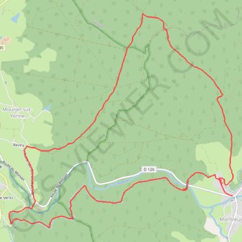 Trace GPS Balade à coté de Montreuillon, itinéraire, parcours