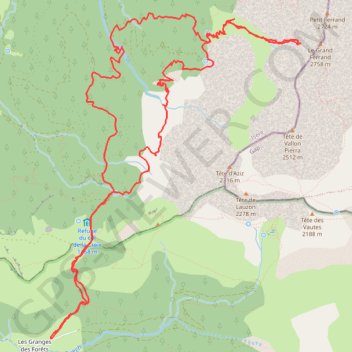 Trace GPS Grand Ferrand par Jarjatte, itinéraire, parcours