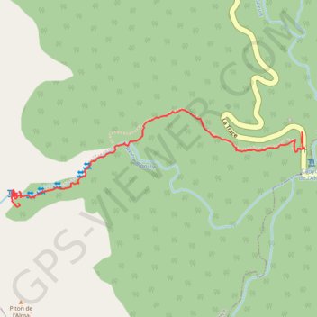 Trace GPS 02-04-2017 Sentier L'Alma, itinéraire, parcours