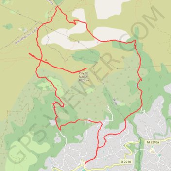 Trace GPS Le Puy de Naouri, itinéraire, parcours