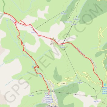 Trace GPS La Sestrière et les Sources du Verdon, itinéraire, parcours