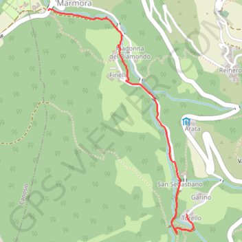 Trace GPS Val Maira : Vernetti - Torrelo, itinéraire, parcours