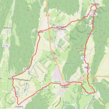 Trace GPS Escapade médiévale autour d'Orgelet, itinéraire, parcours