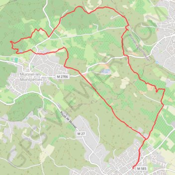 Trace GPS Pignan-Murviel-les-Montpellier, itinéraire, parcours