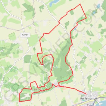 Trace GPS Ruillé-sur-Loir, itinéraire, parcours