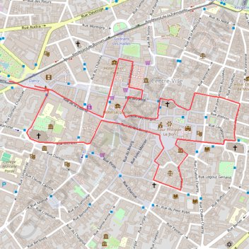 Trace GPS Dijon, itinéraire, parcours