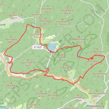 Trace GPS Hanau Falkenstein Waldeck, itinéraire, parcours