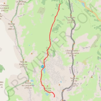 Trace GPS Mercantour-Larche-Vallon du Lauzanier, itinéraire, parcours