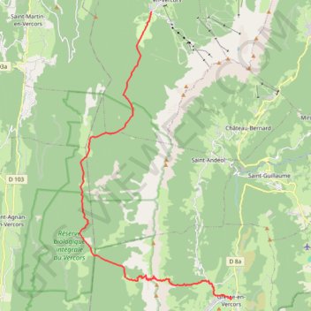 Trace GPS Corrençon-Gresse, itinéraire, parcours