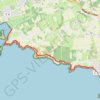 Trace GPS Sentier côtier entre Crozon et Telgruc-sur-Mer, itinéraire, parcours