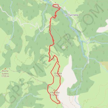 Trace GPS Pointe de Riondaz par la pointe d'Orsière (Manigod), itinéraire, parcours