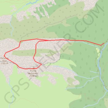 Trace GPS Pico Fenés et peña de Otal depuis la vallée de Bujaruelo, itinéraire, parcours