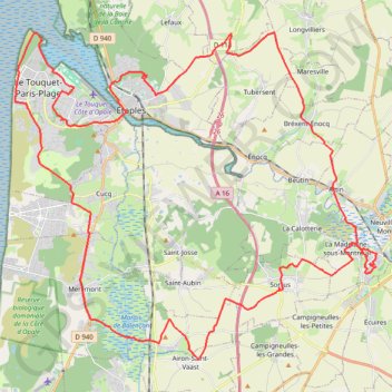Trace GPS Côte d'Opale, itinéraire, parcours