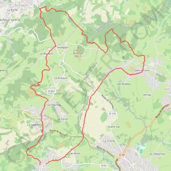 Trace GPS Chaussan-Cornavent-Chapelle, itinéraire, parcours