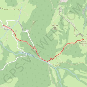 Trace GPS Le Golet de Doucy - Col de Bornette, itinéraire, parcours