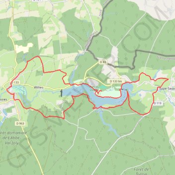 Trace GPS Autour du Val Joly, itinéraire, parcours