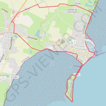 Trace GPS Cotentin, Saint-VaaSaint-la-Hougue, itinéraire, parcours