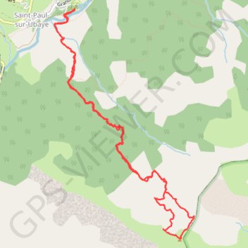 Trace GPS Tête de l'homme Saint-Paul-sur-Ubaye, itinéraire, parcours