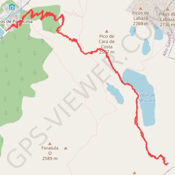 Trace GPS Pico de Brazato Occidental, itinéraire, parcours