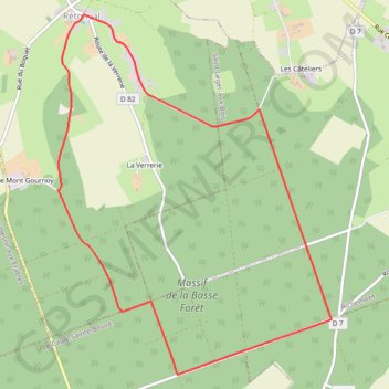 Trace GPS Circuit du Mont Gournoy - Rétonval, itinéraire, parcours