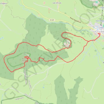Trace GPS Tour du Tourte - Les Estables, itinéraire, parcours