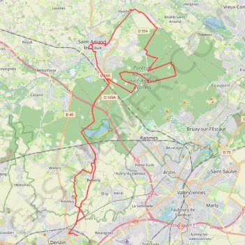 Trace GPS Sortie Porte du Hainaut - Wavrechain-sous-Denain, itinéraire, parcours