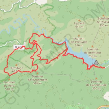 Trace GPS La Mole-Barrage et chartreuse de La Verne, itinéraire, parcours