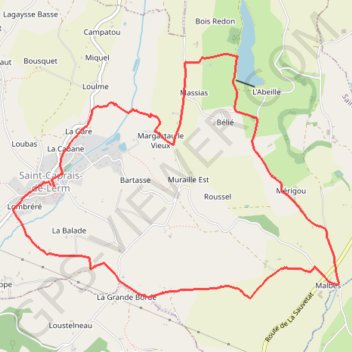 Trace GPS Saint caprais, itinéraire, parcours