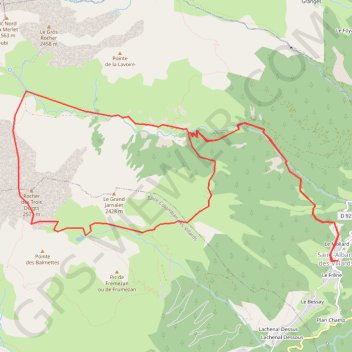 Trace GPS Tour des Rochers de Vallorin, itinéraire, parcours