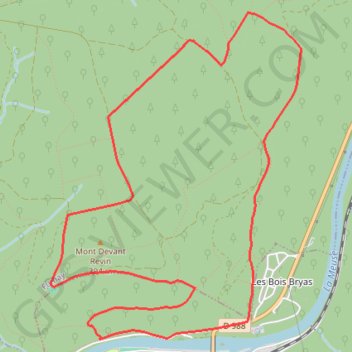 Trace GPS Balade à Revin - Les Bois Bryas, itinéraire, parcours