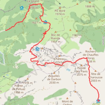 Trace GPS La Dent d'Oche - Les 4 Monts du Chablais, itinéraire, parcours