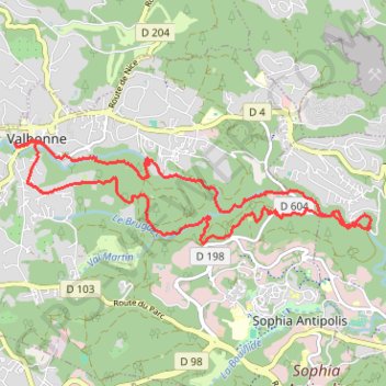 Trace GPS 2021 03 26 - Le Bruguet La Brague rectifié, itinéraire, parcours