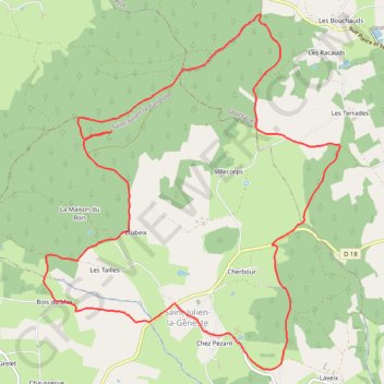 Trace GPS Saint-Julien-la-Geneste, itinéraire, parcours