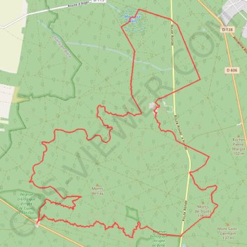 Trace GPS Rocher Cuvier-Chatillon, itinéraire, parcours